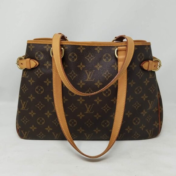 Louis Vuitton Batignolles Horizontal Monogram Canvas Leather Tote Bag Authentic - Picture 3 of 15
